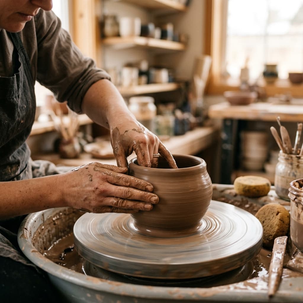 Pottery hands